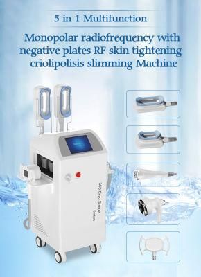 5 in 1 Cryotherapy Velaslim RF Vacuum Roller Fat Freezing Whole Body Slimming Beauty Machine