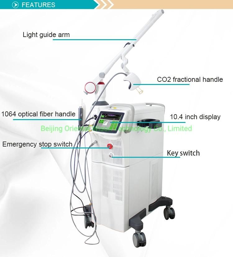 Erbium YAG Laser Fractional CO2 Laser Skin Resurfacing Scar Removal Vaginal Tightening Stretch Mark CO2 Fractional Laser