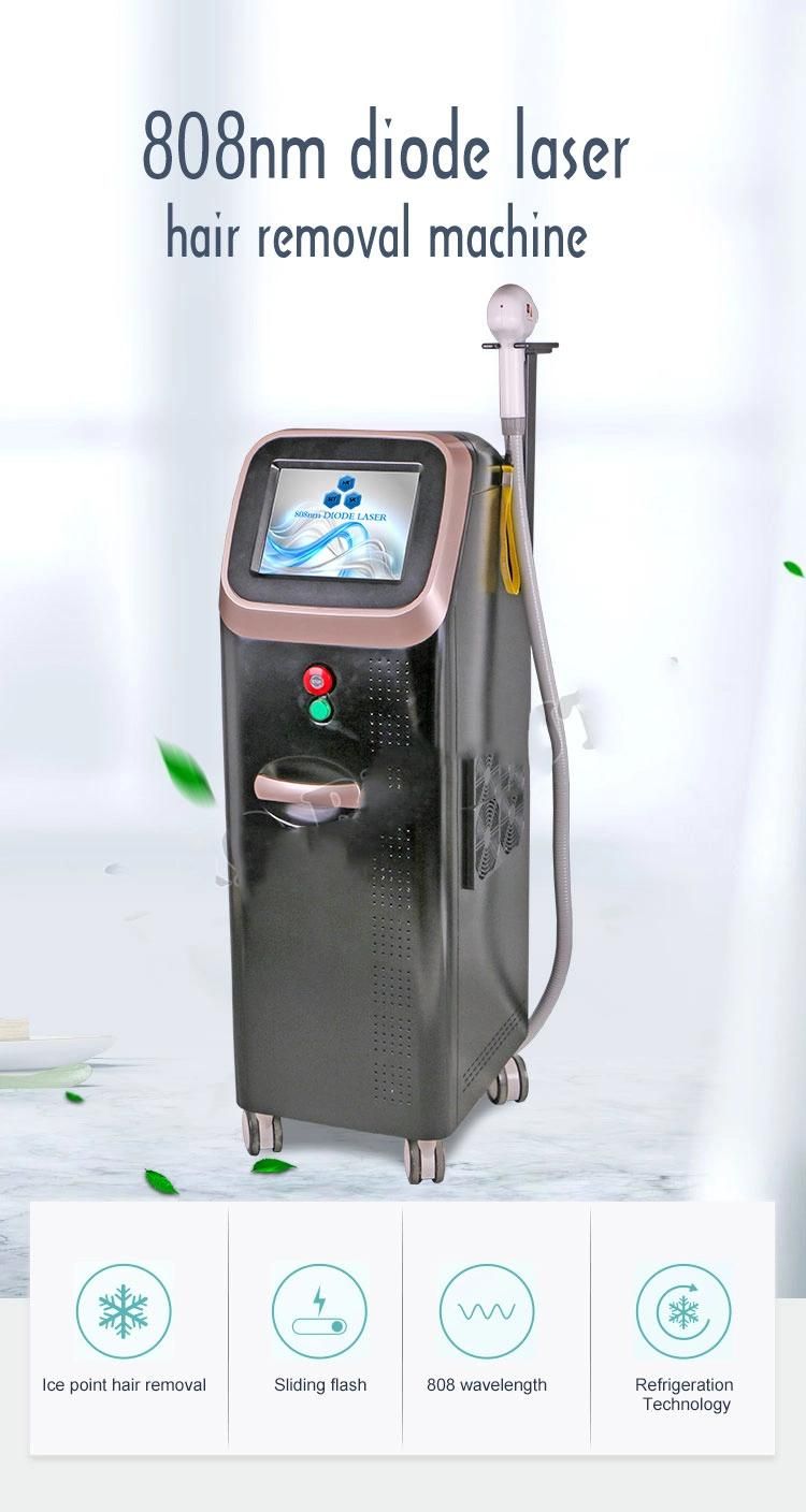 2022 Hot Sale 300W/600W/900W/1200W 808nm/810nm Diode Laser Hair Removal Skin Rejuvenation Machine