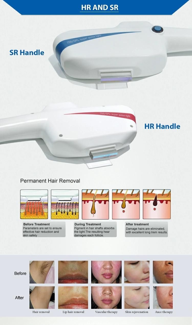 IPL Laser Hair Removal Machine Dpl Elight Shr Multifunctional Skin Beuaty Equipment