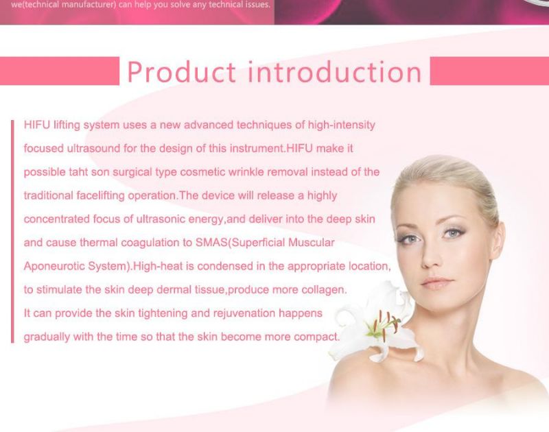 High Intensity Focused Ultrasonic Hifu Beauty Equipment