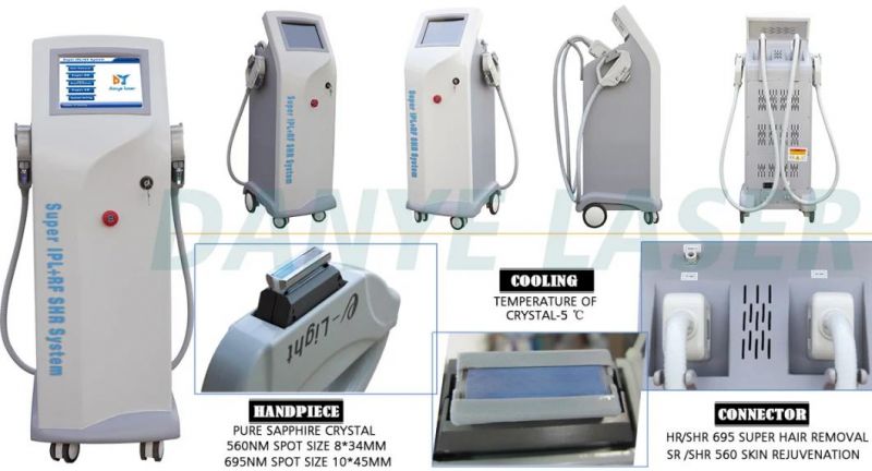 Non Invasive Laser Treatment Pigment Removal Shr IPL Hair Removal Machine for SPA Salon