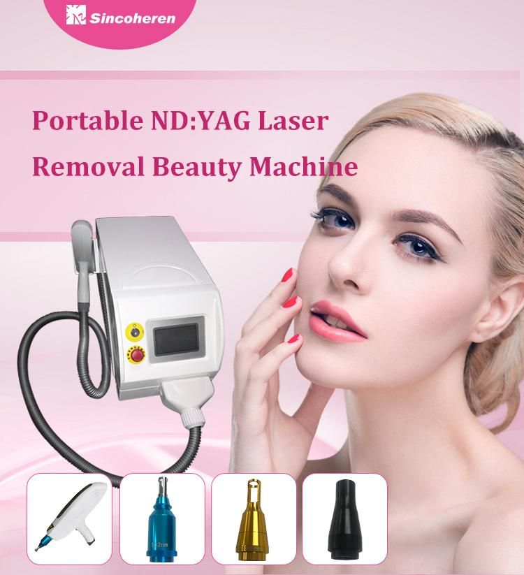 Portable ND YAG Laser& Permanently Tattoo Removal Machine