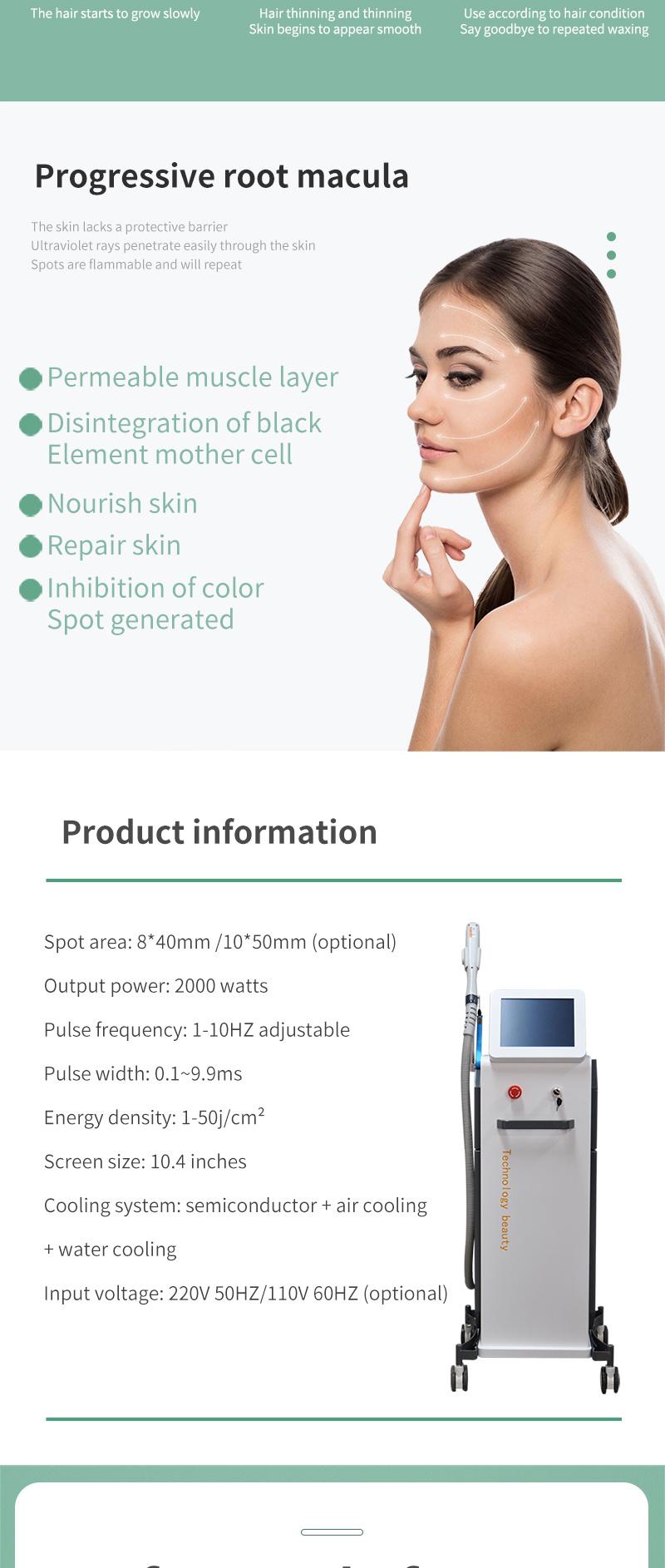 Europe and The United States Best-Selling Dpl Professional Photon Whitening Skin Rejuvenation Instrument / Hair Removal Instrument 2000 Watts High Power