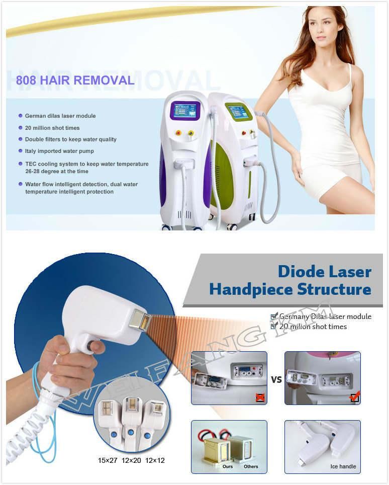 Professional 808nm Diode Laser Hair Removal / Diode Laser Germany