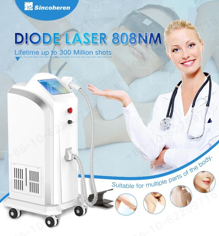 Hair Removal with Sapphire Cooling Diode Laser Device