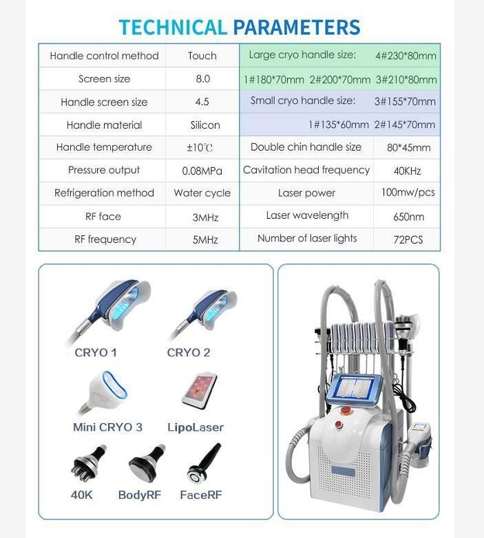 3handles Fat Freezing Fat Reduction Cryolipolysis Machine