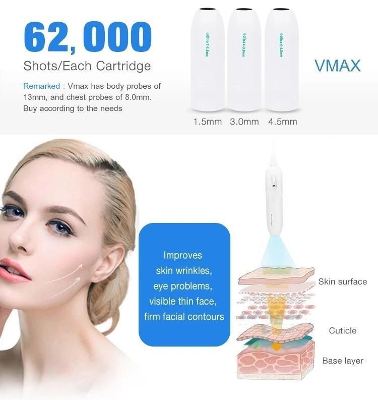 2021 New 3D 4D Hifu Vmax 7D Vaginal Tighten Facial Ice Mini Cartridge Facelift Weight Loss Slimming Machine for Sale