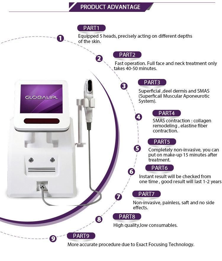 Professional Body Face High Intensity Focused Ultrasound Medical Hifu Equipment