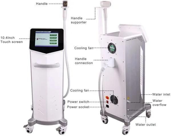 Beauty Equipment 808nm/810nm Diode Laser Diode Laser Hair Removal Machine