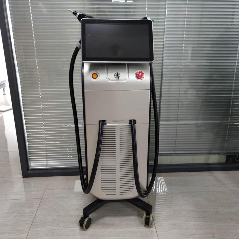 Diode Laser Multi Wavelengths Hair Removal Machine 755 808 1064nm Cooling Head