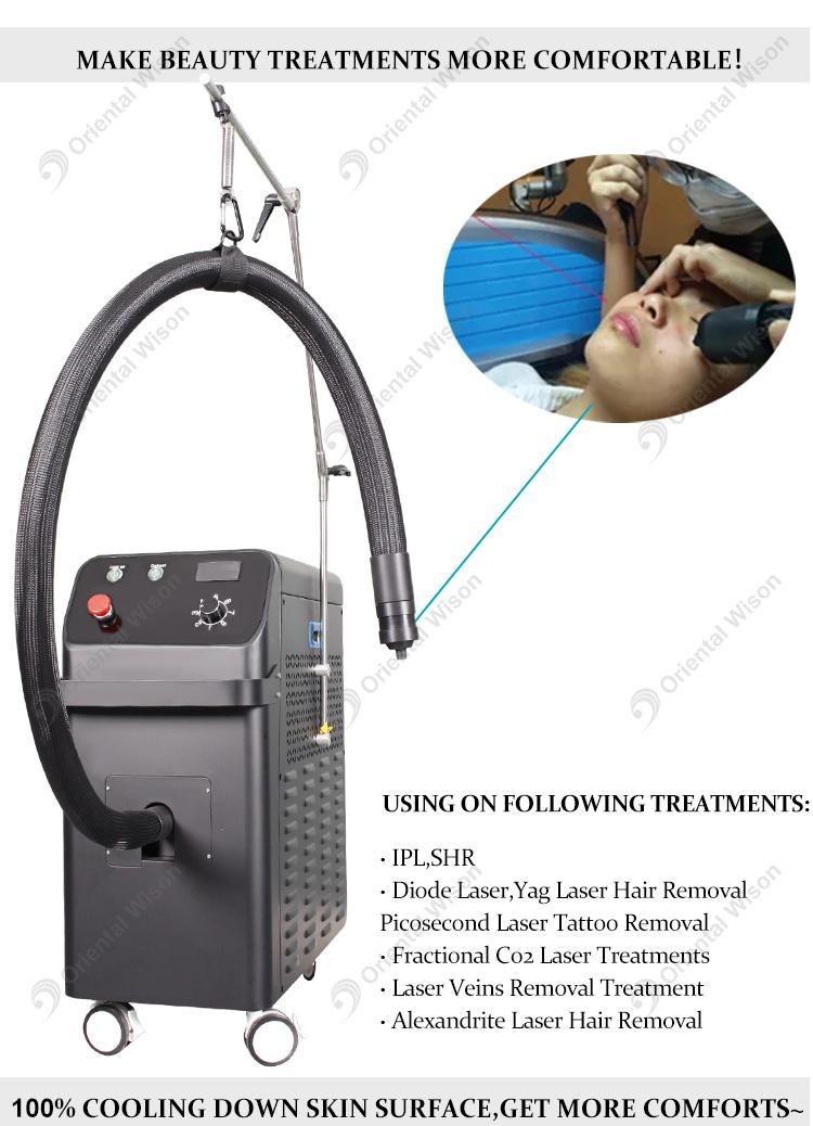 Anti-Puffiness Skin Cooling Machine Laser Treatment Relieve Pain Cold Air Skin Cooling Machine