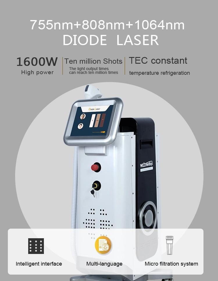 Diode Laser 755nm 808nm 1064nm 808nm Permanent Painless Hair Removerportable Diode Laser 808nm Per