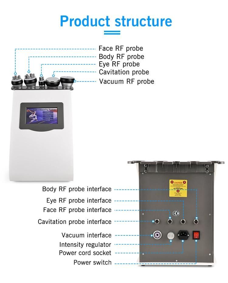 Non-Invasive Vacuum RF Red LED Face Body Eye RF Handle Skin Tightening Machine