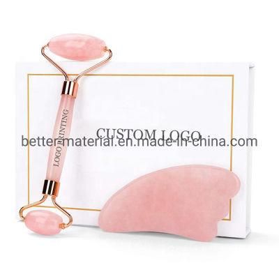 More Cheaper Price Private Label Beauty Anti Aging Small Amethyst Germanium Massage Rose Quartz Pink Jade Roller for Face