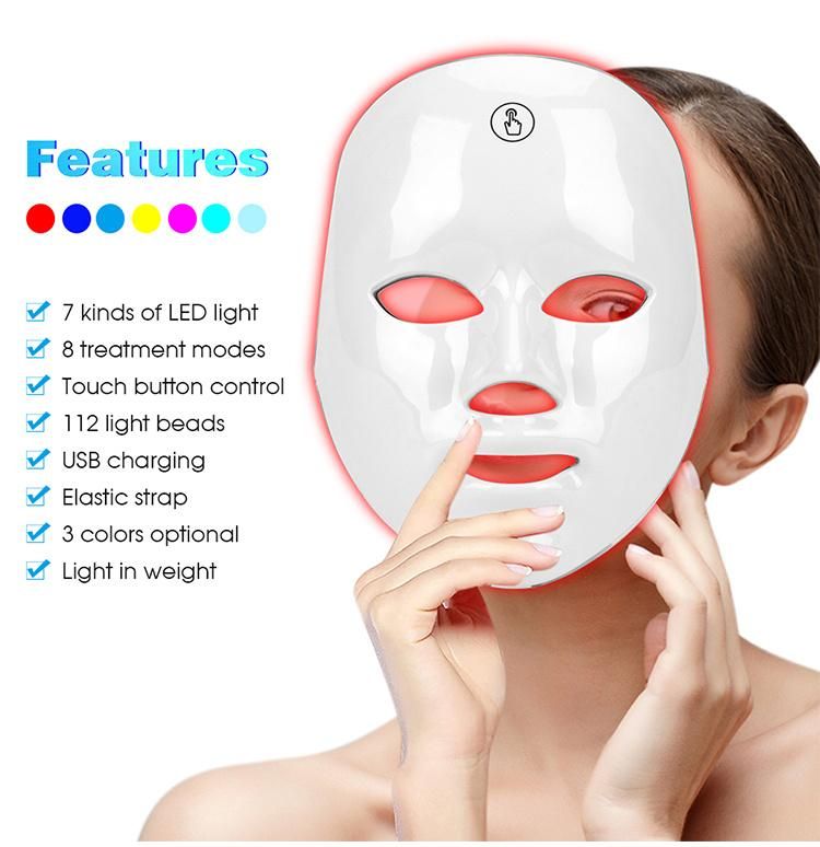 Light USB 112 Beads 7-Color LED Light Facial Beauty Mask