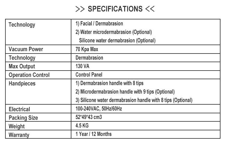 2018 Skin Care Hydro Dermabrasion Beauty Machine