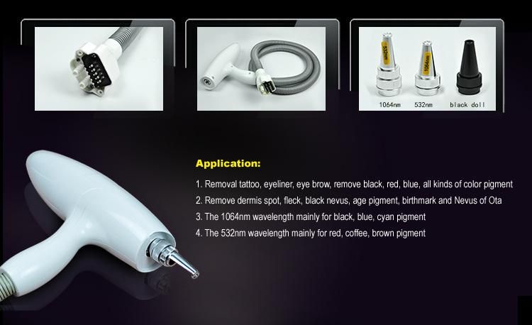 Imported Ruby Laser Korea Q Switch ND YAG Laser Tattoo Removal Machine with Ce