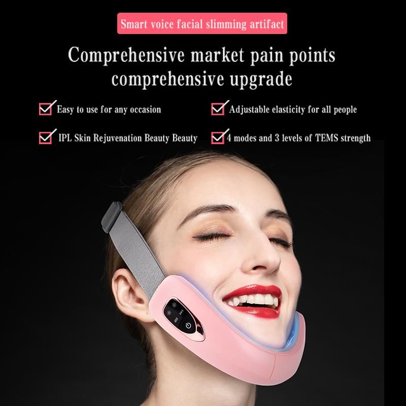 OEM Beauty Device Infrared LED Therapy Facial Skin Tightening Massager V-Line Face Lifting Slimming Belt