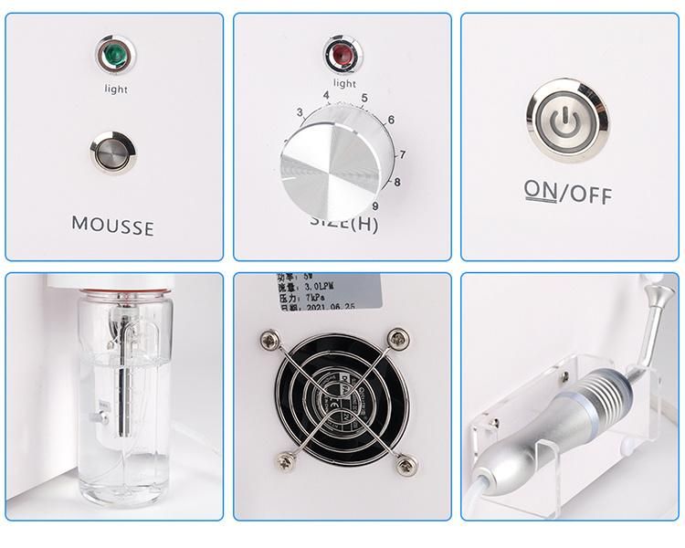 Wholesale White Independent H2 O2 Adjustable Foaming Skin Whitening Moisturizing Facial Machine