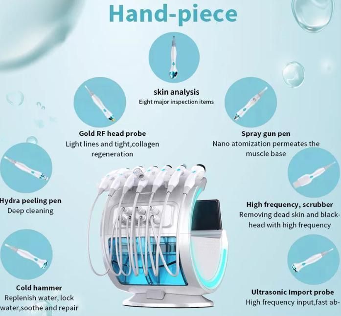 H2O2 Hydro Skin Care System 7 in 1 Facials Hydra Small Bubble Black Heads Removal Hydra Beauty Skin Rejuvenation Stay Younger Hydro Treatment
