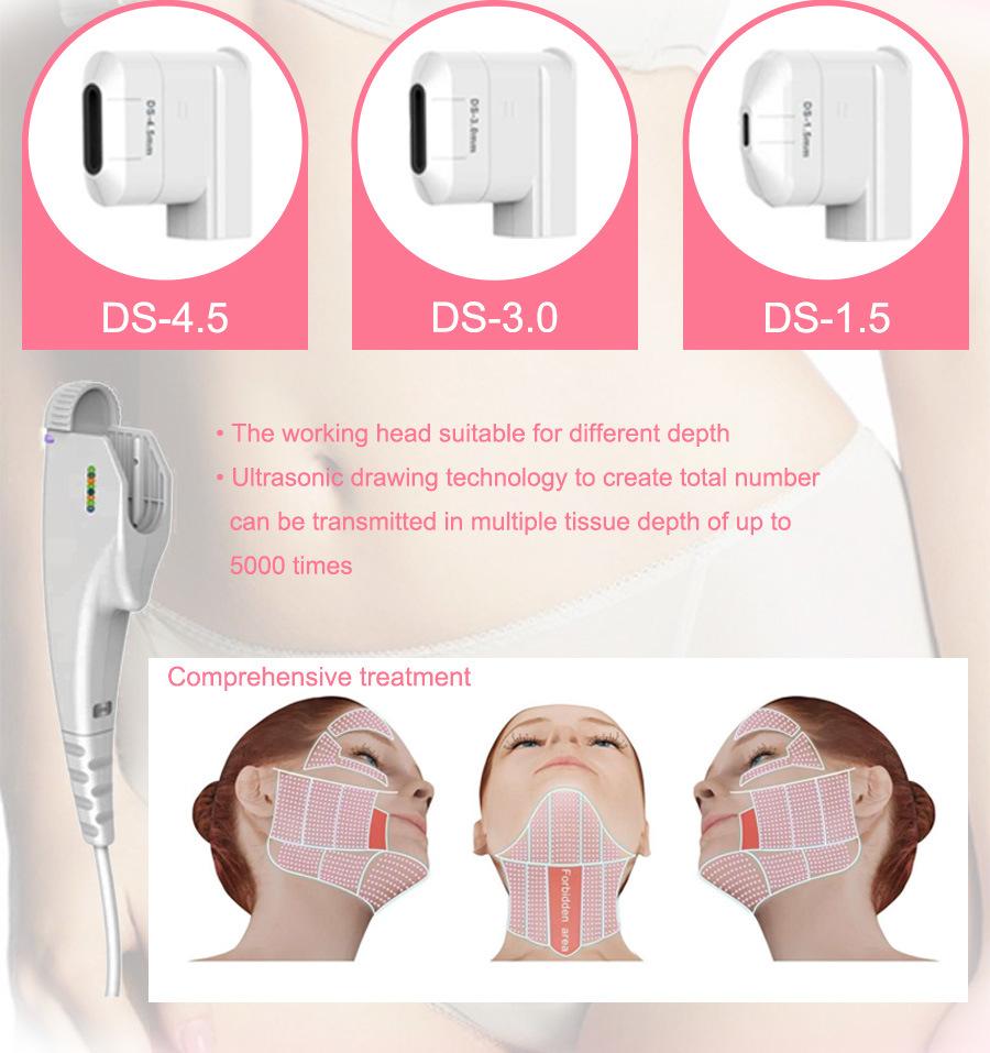 Facial Lifting Hifu with Four Cartridges