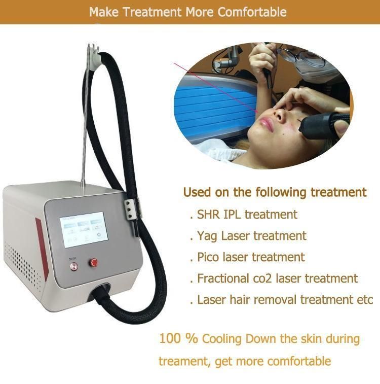 Hot Selling Portable Zimmer Cryo Skin Cooling Machine for Laser Treatment Relieve Pain Air Cooling Machine Skin Cooling Machine