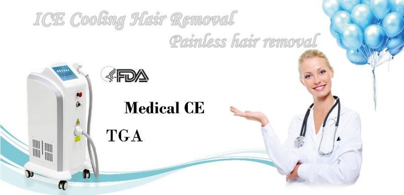 Professional FDA TUV Medical Ce Approved Laser Diode 808 Nm/Diode Laser Permanent Hair Removal Machine