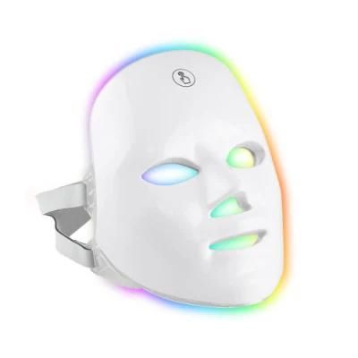 Wholesale Beauty Care Korea LED Face Mask 7 Colorful LED Facial Light Therapy Mask Multi-Function LED Mask