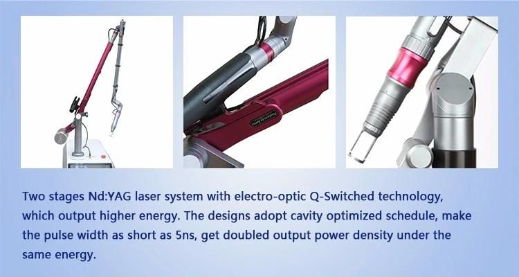 Q Switched ND YAG Ndyag Laser for Tattoo Removal Skin Whitening Rejuvenation Carbon Peeling Machine