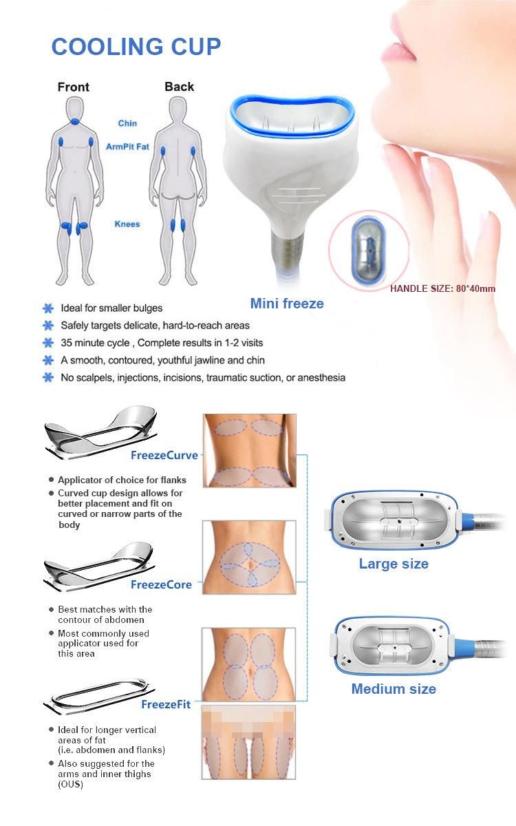 Portable 360 Frozen Fat Decomposition Slimming 40K Cavitation RF Laser Coryolipolysis Machine