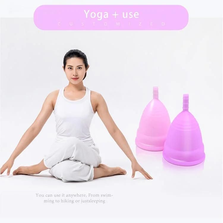 Factory Wholesale Price Medical Silicone Menstrual Cup Safety Feminine OEM Feminine Period Medical Silicone Soft Reusable Packaging Cup