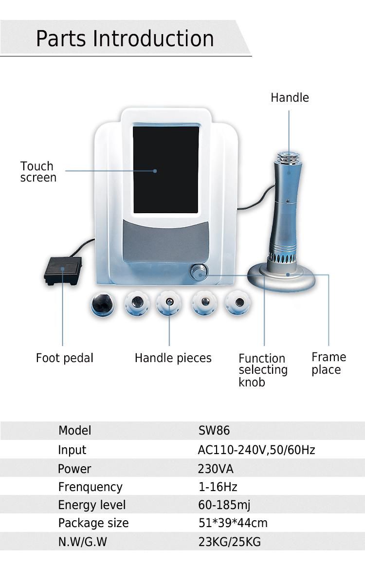 Shock Wave Therapy Medical Equipment Pain Relief Machine