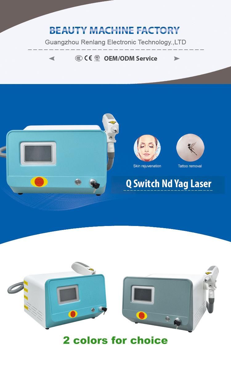 ND YAG Laser Sample with 3 Wavelenth Tattoo Removal Machine