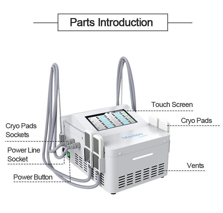 Portable Cryolipolysis Fat Freezing Beauty Machine with Four Cryo Pad and EMS Function