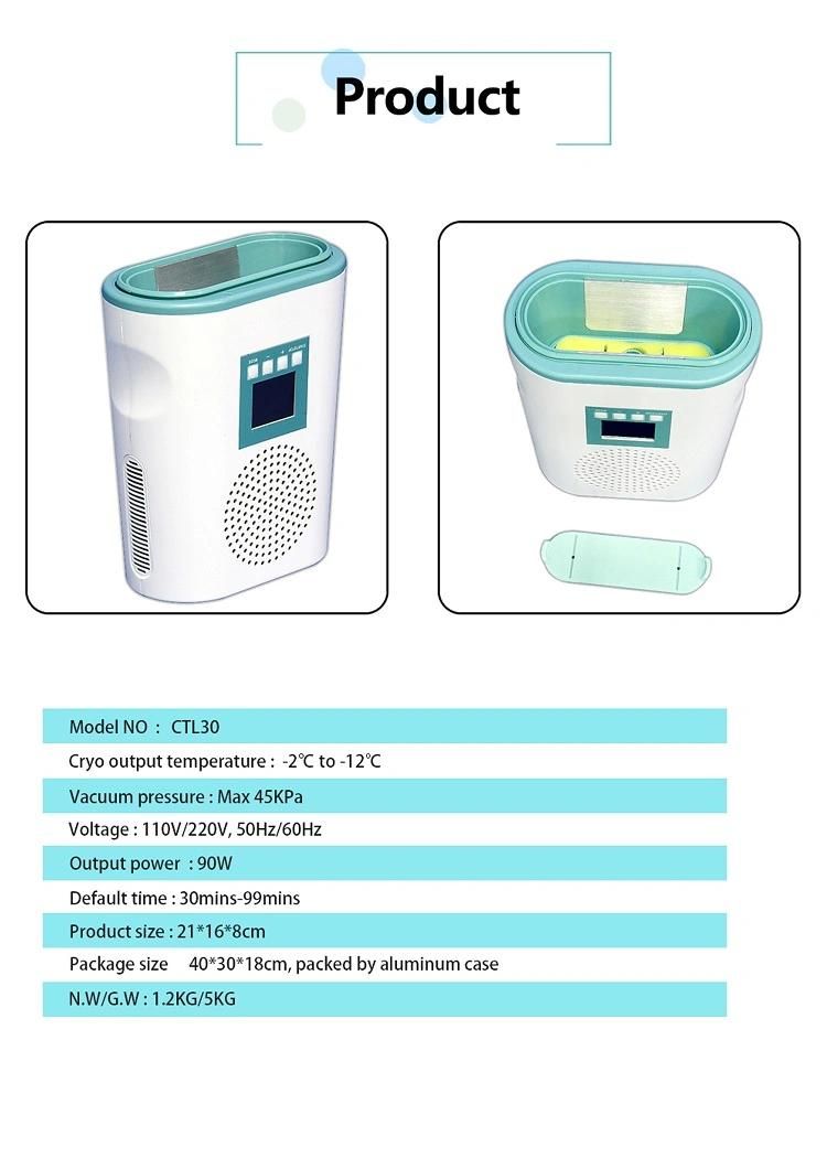 Handhold 2 Cold Plates Cryo Pad Fat Freezing Machine/ Mini Home Use Slimming Cryopad/Equipment