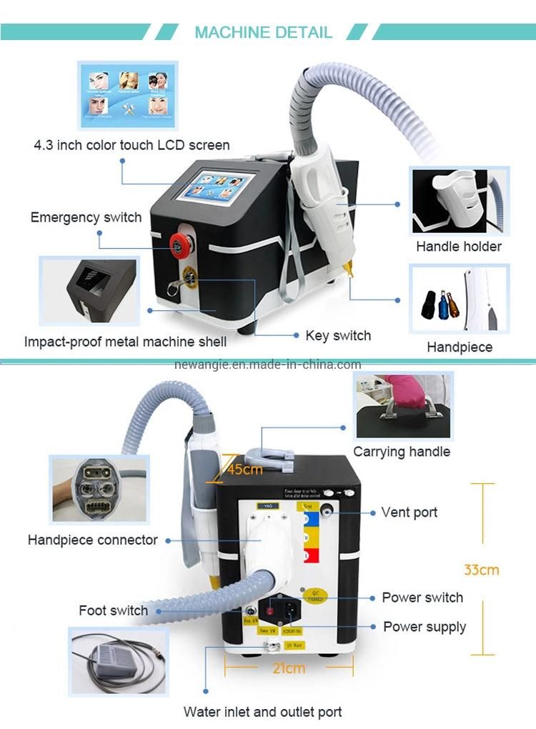 Professional Q Switch ND YAG Laser Tattoo Removal Machine Permanent Tattoo Removal Laser for Sale