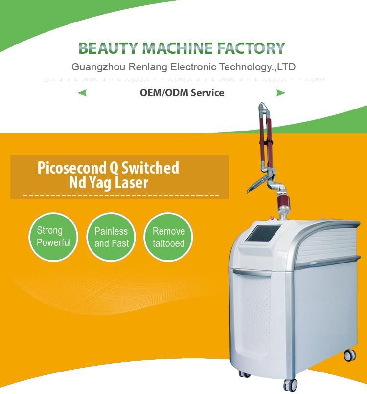 1064 532 ND YAG Laser Pico Picosecond Laser Tattoo Removal Machine / Tattoo Removal Picosur Laser