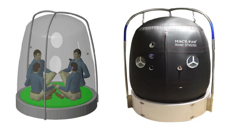 4 People Use Portable Oxygen Hyperbaric Chamber Inflatable