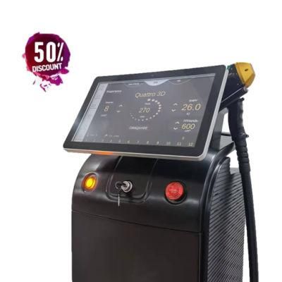 2022 Newest Diode Laser 755nm 808nm 1064nm Almaso Laser Ice Prano Titanium Hair Removal Machine