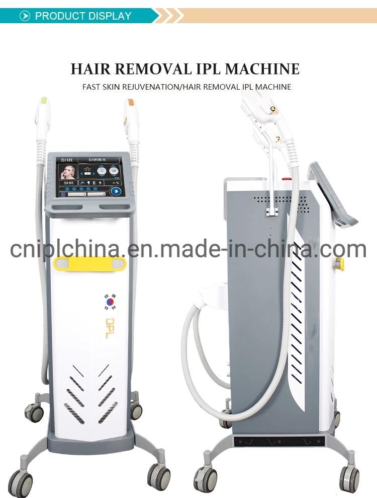 2022 Hot Selling IPL Hair Removal Double Handle Shr Skin Rejuvenation Face Lift Opt Laser Hair Removal Machine