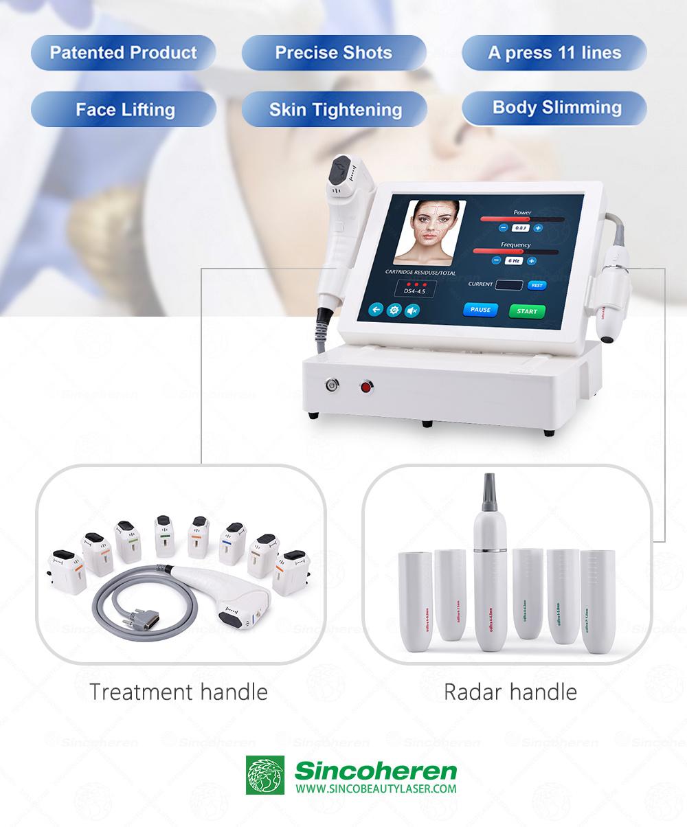 Portable 4D Hifu Vmax Ultra Shaping Body Slimming Machine Face Lift Hifu Smas Machine