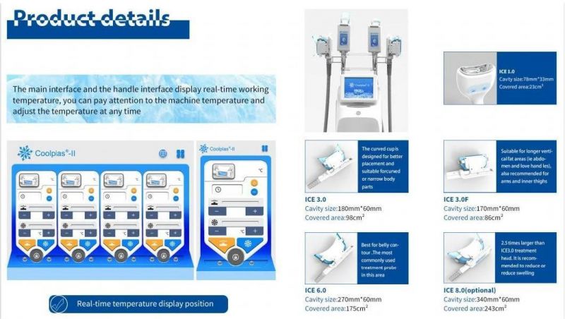 2022 Fat Freezing Cryo Weight Loss Machine Coolplas Cellulite Slimming 360 Cryo Vacuum Cavitation Therapy Machine