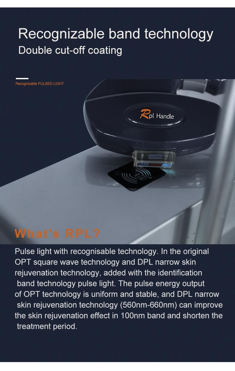 Gen Hume Rpl Opt IPL Machine Laser Hair Removal and Pigmentation Treatment Skin Care Machine 430nm/530nm/640nm Laser Hair Removal Machine