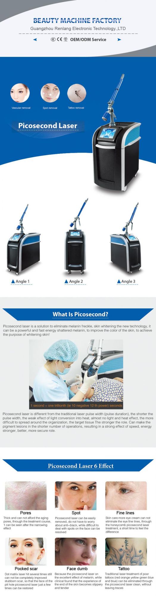 Manufacturer China Supplier Pico Laser to Remove Pigmentation and Tattoo