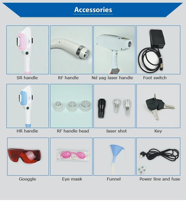 Multifunctional Double IPL Handle for Hair Removal Laser RF Machine
