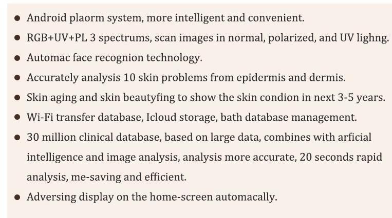 2021 Smart Mirror Scanner Facial Skin Analyzer Face Visia Analysis Machine