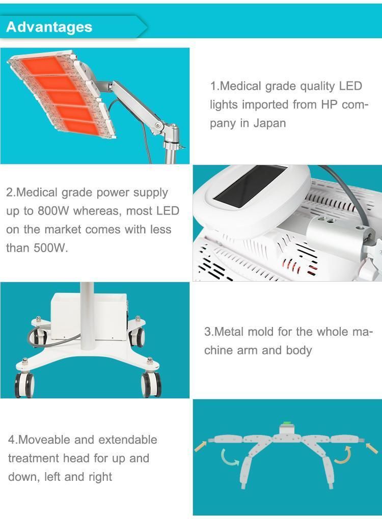 CE Approval PDT LED Light Therapy Machine for Wrinkles Acne Scars Removal PDT LED Machine