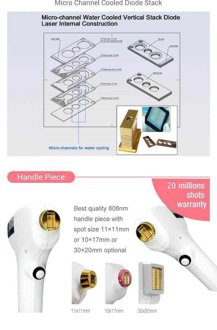 Depilation 808nm Diode Laser Hair Removal Permanently Hair Removal Salon Equipment