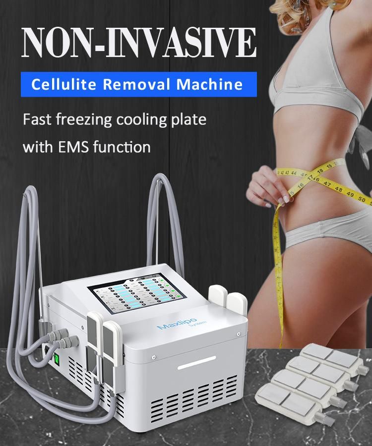 2022 Safe Freezing Slimming Four Lipo Pads EMS Function Cryo Fat Freezing Double Chin Removal Machine
